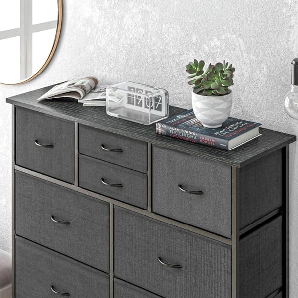 Rootz stofskuffer Kommode - Opbevaringsskab - Fleeceskuffer - Robust stålramme - 100 cm x 30 cm x 100 cm