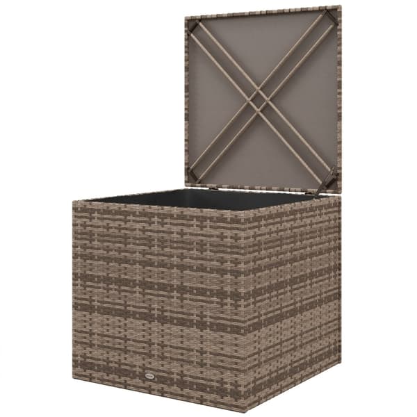 Rootz Polyrattan Förvaringslåda - Kuddlåda - Trädgårdsförvaringslåda - Vattentät - 75cm x 75cm x 70cm