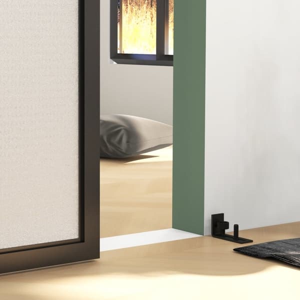 Rootz Hårdvara för skjutdörrar - Ladugårdsdörrsystem - Kolstål - Platssparande - Modern stil - 244 cm x 0,5 cm x 4 cm