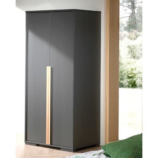 Vaatekaappi London 2 Doors - antrasiitti