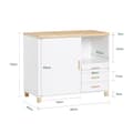 Miniatyrbillede 3 af 10: SoBuy Arkivskab Printer Stand Sidebord Vitrineskab ASK07-WN