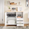 Miniatyrbillede 10 af 10: SoBuy Arkivskab Printer Stand Sidebord Vitrineskab ASK07-WN