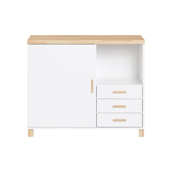 SoBuy Arkivskab Printer Stand Sidebord Vitrineskab ASK07-WN