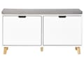 Miniatyrbilde 6 av 11: Skooppbevaringsskap Hvit MDF 2 Rom med Pute på Toppen Minimalistisk Skandinavisk Stil Design Gang