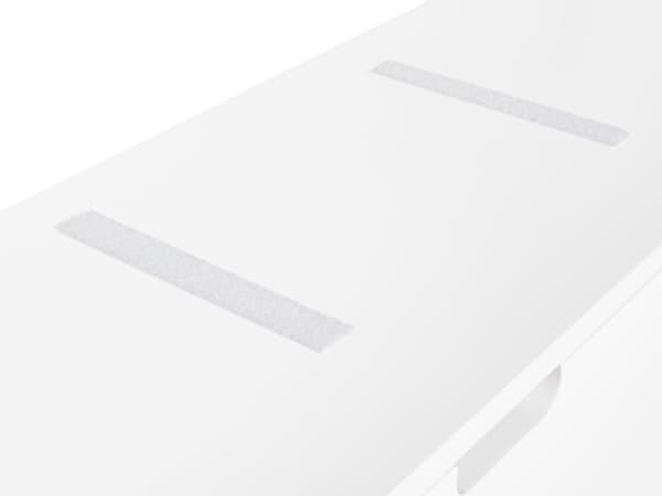 Skooppbevaringsskap Hvit MDF 2 Rom med Pute på Toppen Minimalistisk Skandinavisk Stil Design Gang