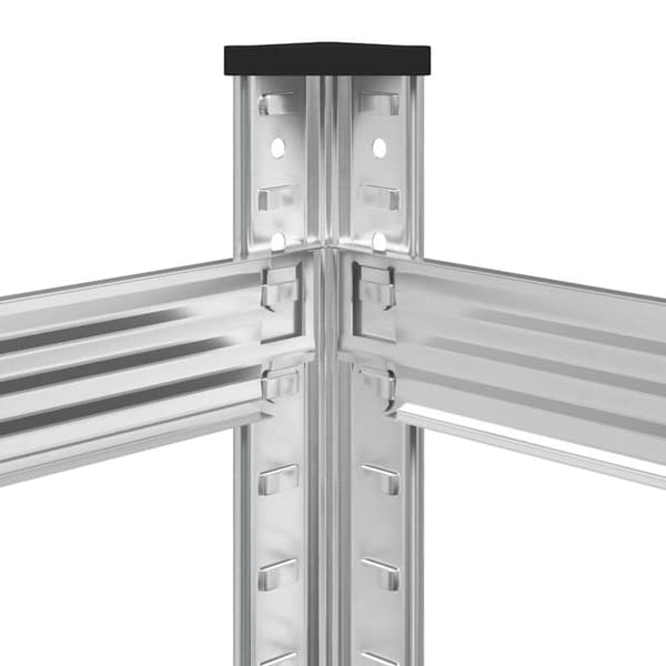 Däckhylla 2 lager silver 110x40x109 cm stål