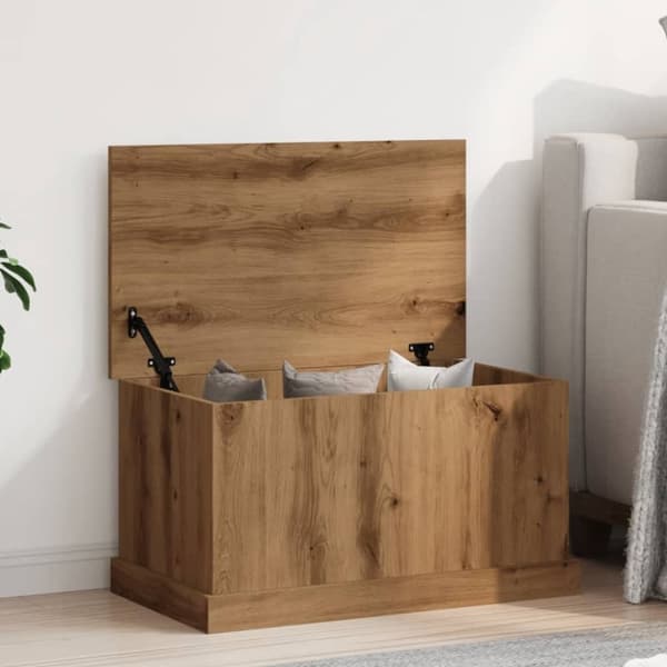 vidaXL opbevaringskasse 70x40x38 cm konstrueret træ kunsteg