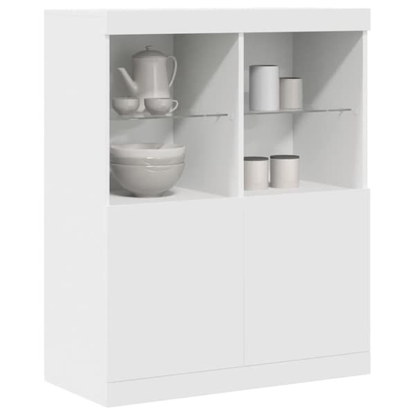Skänk vit 81x37x100 cm konstruerat trä