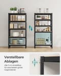 Miniatyrbild 4 av 9: Rootz 2-delade förvaringsställ - Hyllenhet - Displayställ - Spånskiva och stål - 30 cm x 75 cm x 150 cm