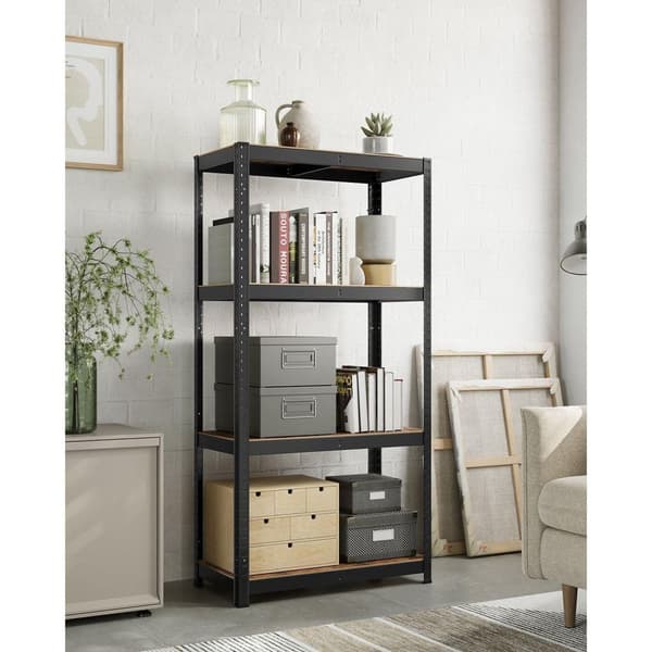 Rootz säädettävä seisova hylly - Vintage säilytysteline - Monikäyttöinen järjestäjä - Teräs ja MDF - 40cm x 80cm x 160cm
