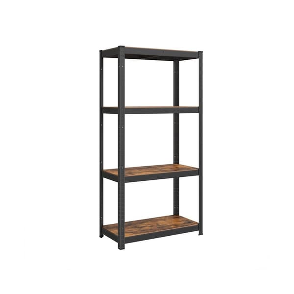 Rootz Justerbar stående hylde - Vintage opbevaringsstativ - Multifunktionel organisering - Stål & MDF - 40 cm x 80 cm x 160 cm
