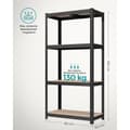 Pikkukuva 7 / 9: Rootz Black Load Hylly - Säilytysteline - Hyllyyksikkö - Jauhemaalattu teräs - MDF - Heavy Duty - 40cm x 80cm x 160cm