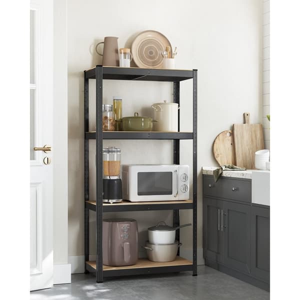 Rootz Black Load Hylly - Säilytysteline - Hyllyyksikkö - Jauhemaalattu teräs - MDF - Heavy Duty - 40cm x 80cm x 160cm