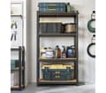 Pikkukuva 2 / 9: Rootz Black Load Hylly - Säilytysteline - Hyllyyksikkö - Jauhemaalattu teräs - MDF - Heavy Duty - 40cm x 80cm x 160cm