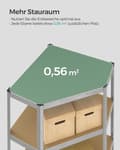 Miniatyrbillede 3 af 8: Rootz Heavy Duty hjørnehylde - Opbevaringsstativ - Galvaniseret stål - MDF - Naturlig beige - 90 cm x 90 cm x 180 cm - Understøtter 875 kg
