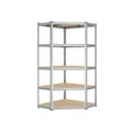 Miniatyrbillede 1 af 8: Rootz Heavy Duty hjørnehylde - Opbevaringsstativ - Galvaniseret stål - MDF - Naturlig beige - 90 cm x 90 cm x 180 cm - Understøtter 875 kg