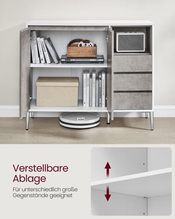 Rootz Opbevaringsskab - Skab - Organizer - Moderne Design - 90cm x 40cm x 120cm