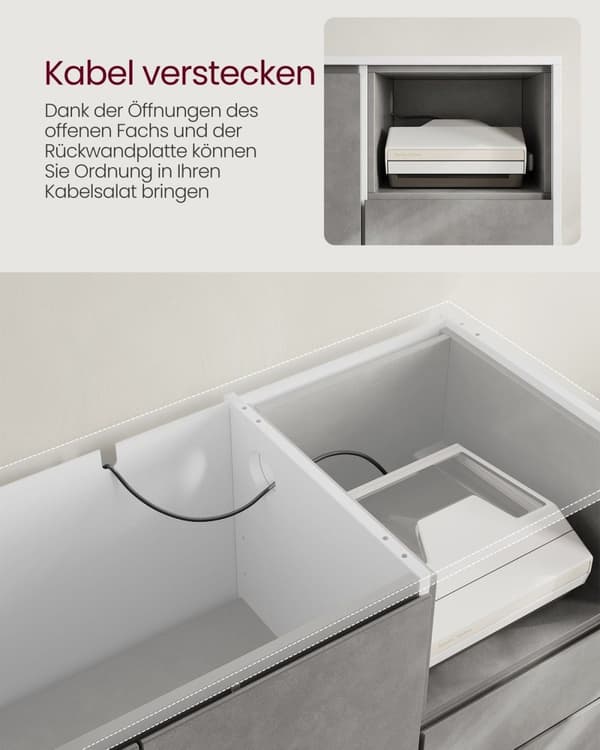 Rootz Opbevaringsskab - Skab - Organizer - Moderne Design - 90cm x 40cm x 120cm