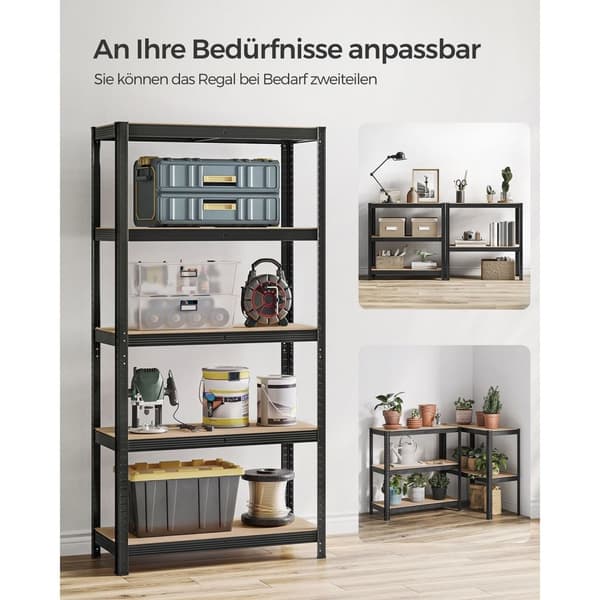 Rootz opbevaringshylder Sæt med 2 - Stålstativ - Metalstativ - Heavy Duty hylder - 180 cm x 90 cm x 40 cm