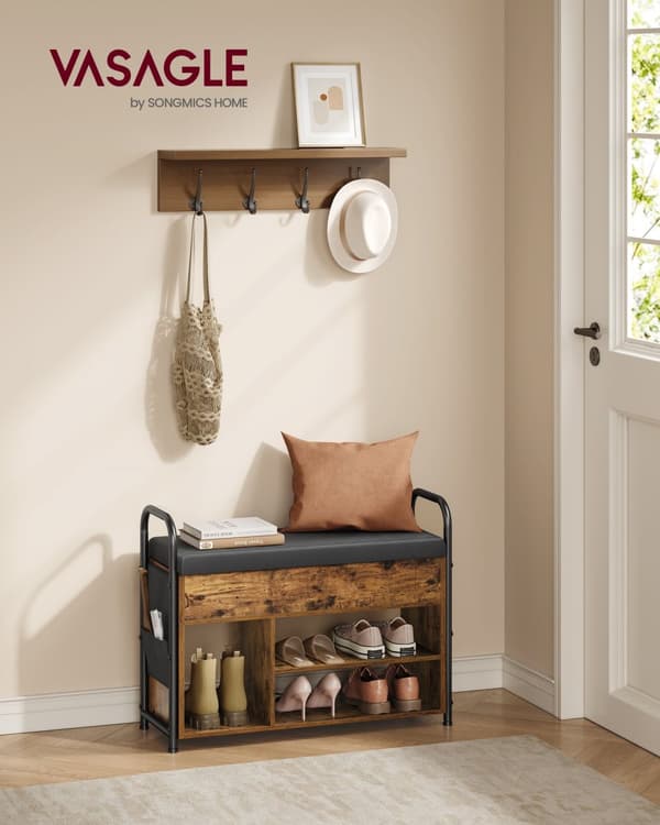 Shoe Bank - med sittplatser och handtag - 80,6 cm bred
