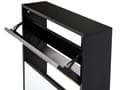 Miniatyrbilde 8 av 9: Skooppbevaring Svart MDF-ramme Speilfronter 3 Rom Moderne Design Gang