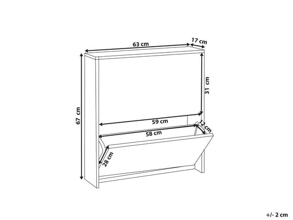 Skooppbevaring Hvit MDF-ramme Speilfronter 2 Rom Moderne Design Gang