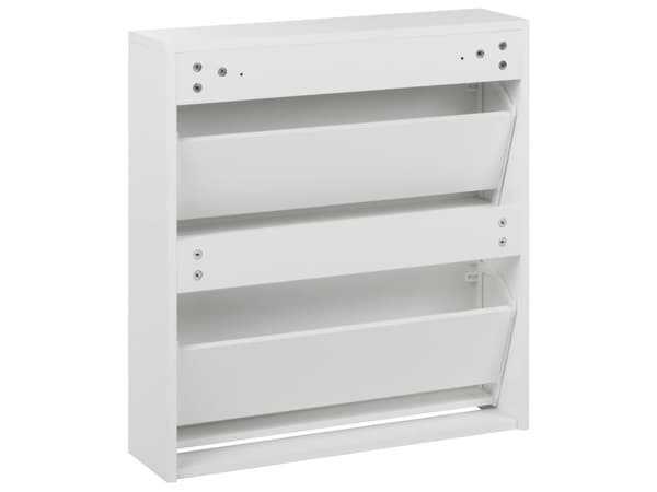 Skooppbevaring Hvit MDF-ramme Speilfronter 2 Rom Moderne Design Gang
