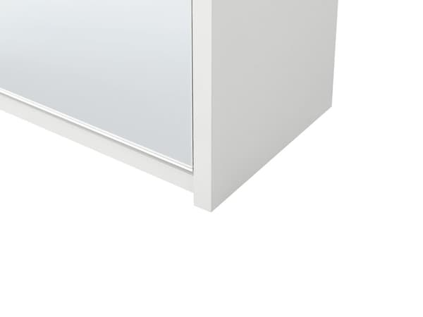 Skooppbevaring Hvit MDF-ramme Speilfronter 2 Rom Moderne Design Gang