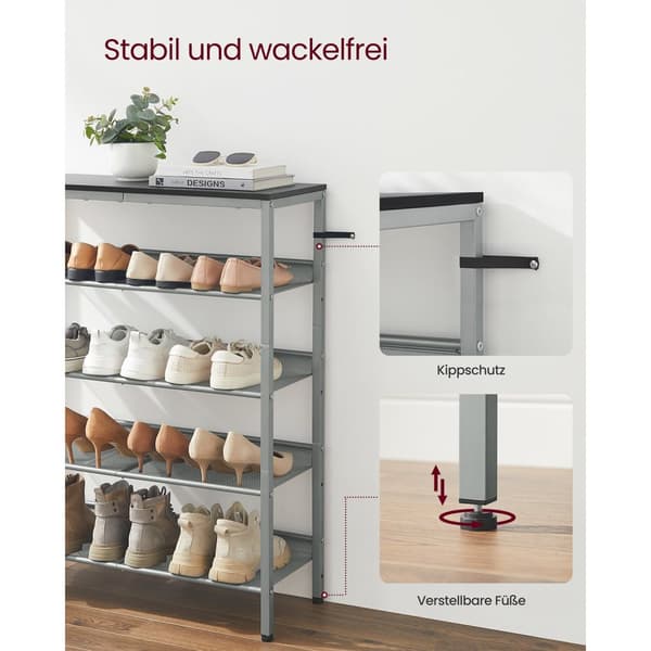 Sko rack - Industriel stil - 5 niveauer