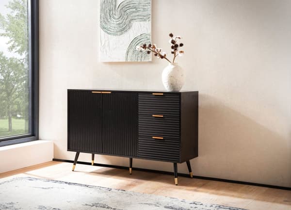 Rootz Stilfuld kommode - Moderne Kommode - Elegant opbevaringsenhed - Rigelig opbevaring, Anti-Slip Design - 120 cm x 80 cm x 40 cm