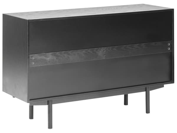 Byrå 6 Lådor Svart Spånskiva MDF Modern Förvaringsenhet Vardagsrum Sovrum