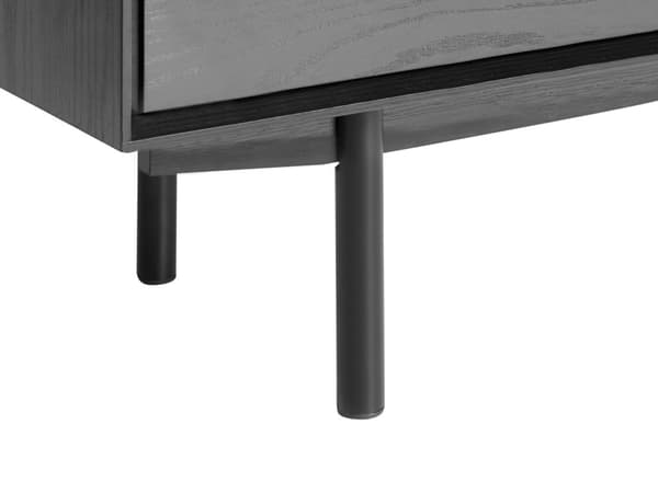 Byrå 6 Lådor Svart Spånskiva MDF Modern Förvaringsenhet Vardagsrum Sovrum