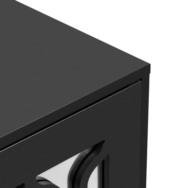 Rootz Black peilattu senkki - Luksusbuffet - Säilytyskaappi - Kestävä MDF - 160L x 40L x 84K cm