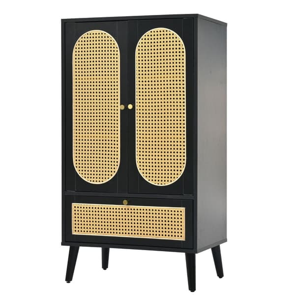 Rootz Elegant Black senkki - Säilytyskaappi - Monipuoliset huonekalut - Korkeussäädettävät jalat - 60L x 40W x 110,5K cm