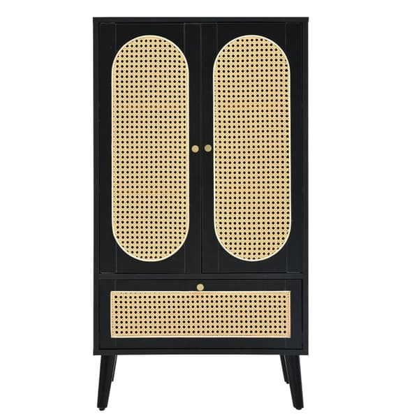 Rootz Elegant Black senkki - Säilytyskaappi - Monipuoliset huonekalut - Korkeussäädettävät jalat - 60L x 40W x 110,5K cm