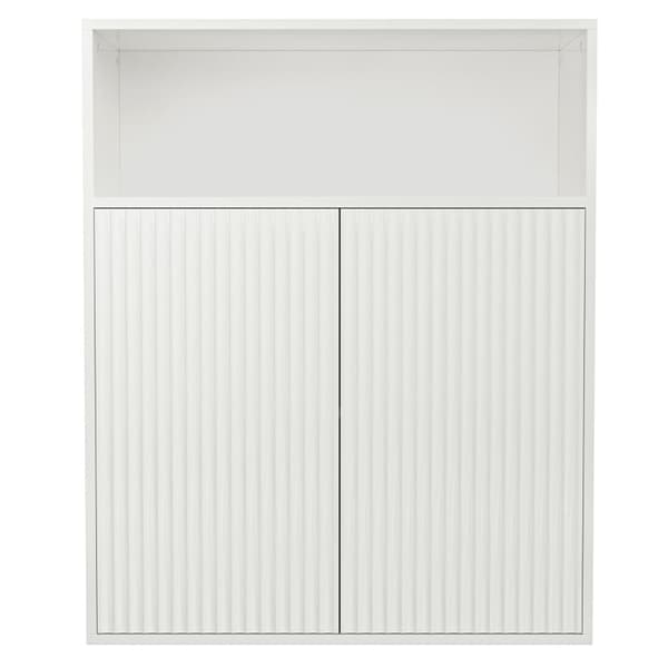 Rootz Elegant White Skænk - Opbevaringsskab - Credenza - Ridsefast - 70L x 35W x 90H cm