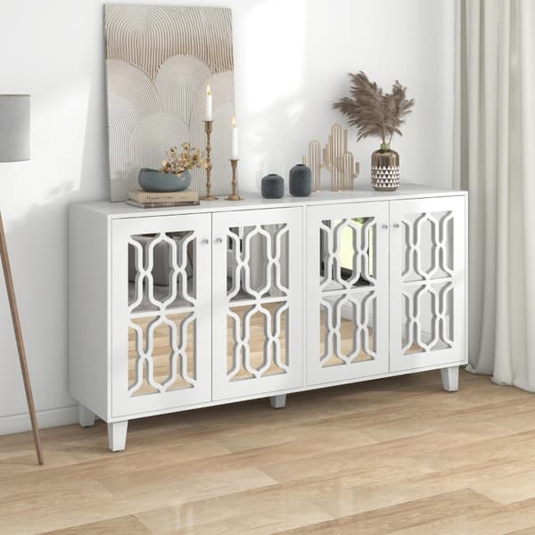 Rootz peilattu senkki - Buffet-kaappi - Säilytyskaappi - Tyylikäs muotoilu - 160L x 40L x 84K cm