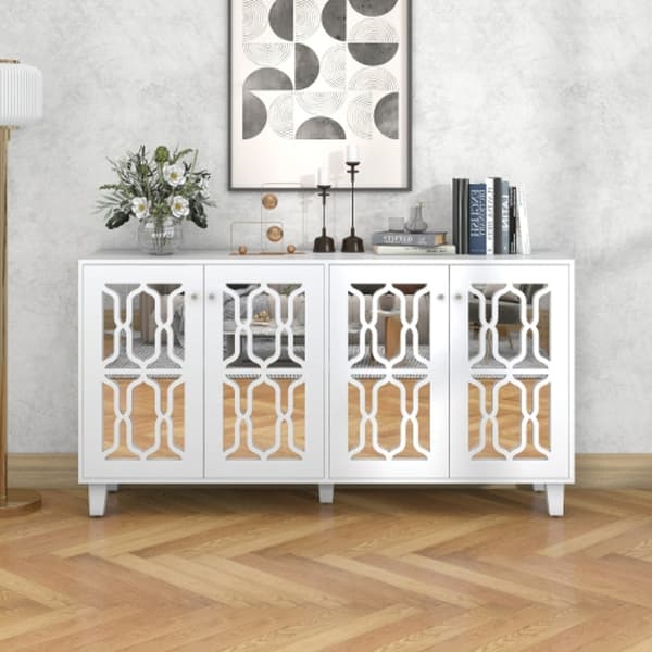 Rootz peilattu senkki - Buffet-kaappi - Säilytyskaappi - Tyylikäs muotoilu - 160L x 40L x 84K cm