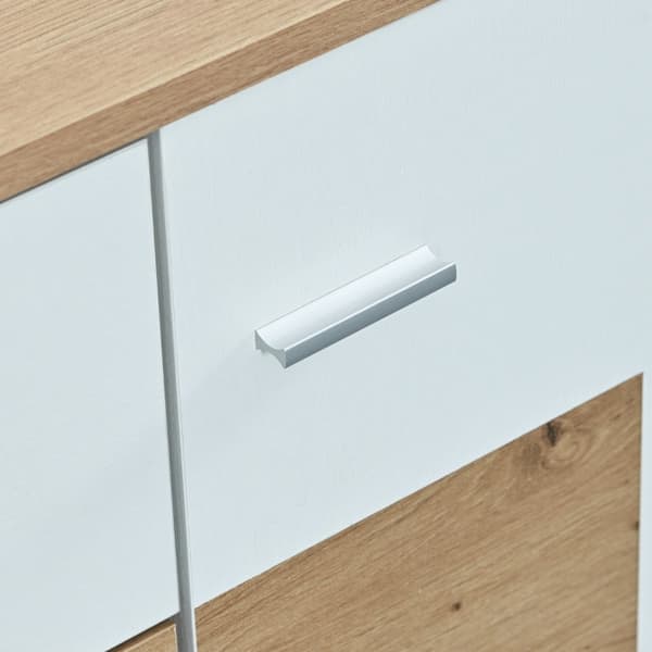 Rootz moderne skænk med LED-belysning - Opbevaringsskab - Buffetkonsol - Elegant og rummelig - 160L x 40W x 77H cm