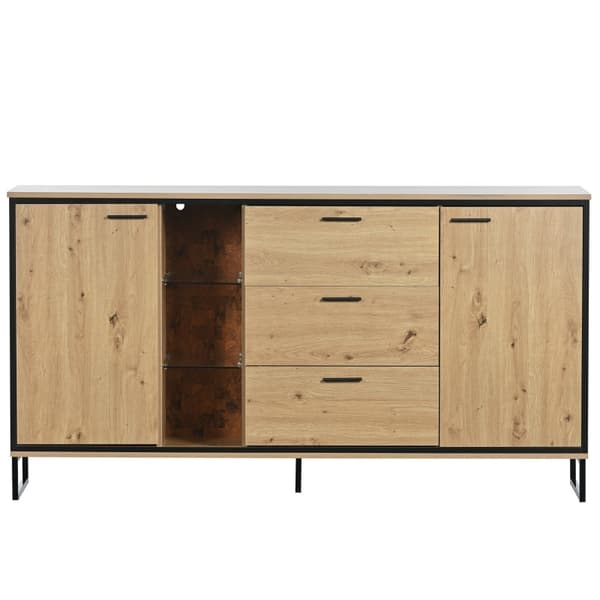 Rootz Modern skænk - Buffetskab - Opbevaringskonsol - Alsidig spånplade - 160 cm x 40 cm x 85 cm