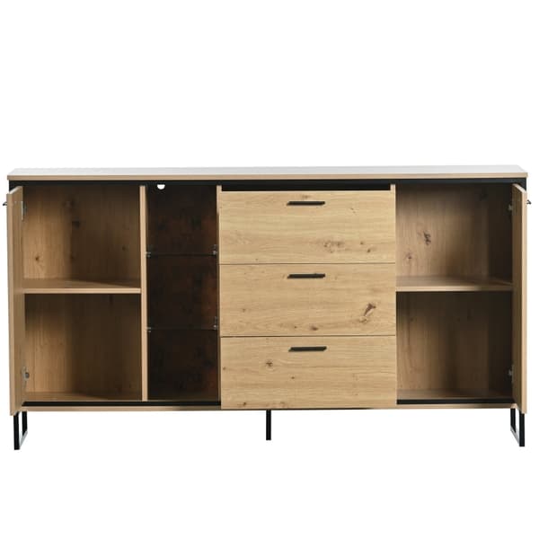Rootz Modern skænk - Buffetskab - Opbevaringskonsol - Alsidig spånplade - 160 cm x 40 cm x 85 cm