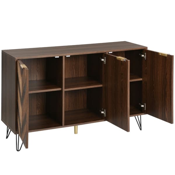 Rootzin tyylikäs senkki - Säilytyskaappi - Moderni Credenza - Runsas säilytystila - 120 cm x 38 cm x 76,5 cm