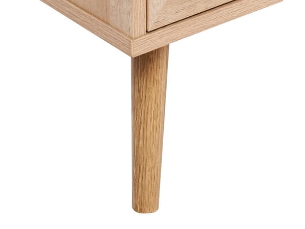 Skænk i rattan letvægtskonstrueret træ med rattan front 2-dørs hylde vinstativ Boho stil sidebord entre