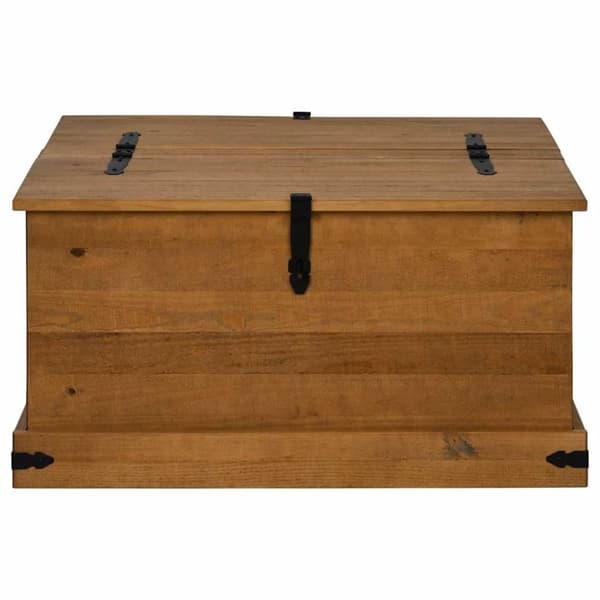 vidaXL Förvaringskista HALDEN 91x91x47 cm massiv trä furu
