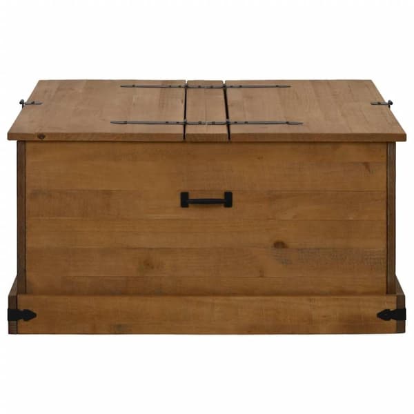 vidaXL Förvaringskista HALDEN 91x91x47 cm massiv trä furu