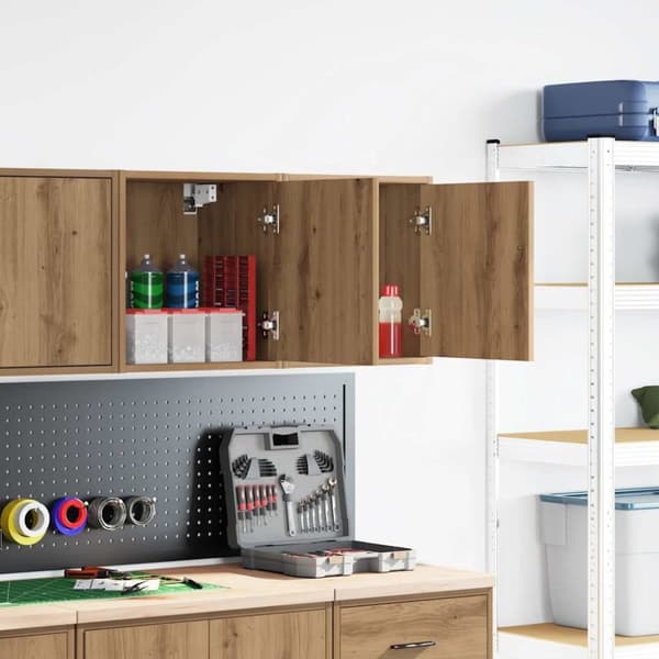 vidaXL Garasje veggskap 2 stk artisan eik konstruert tre