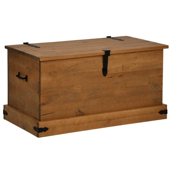 vidaXL Oppbevaringskiste HALDEN 91x48x47 cm heltre furu
