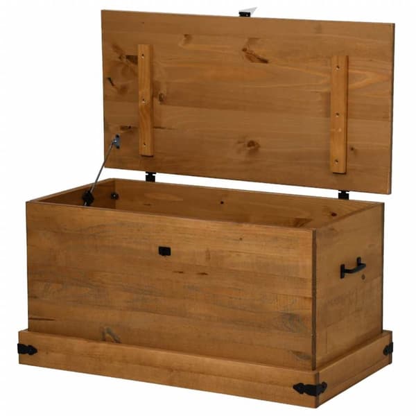 vidaXL Oppbevaringskiste HALDEN 91x48x47 cm heltre furu