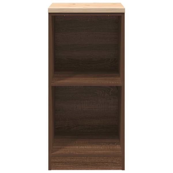 vidaXL Garageopbevaringsskab brun eg 40x51x85 cm massivt træ fyrretræ