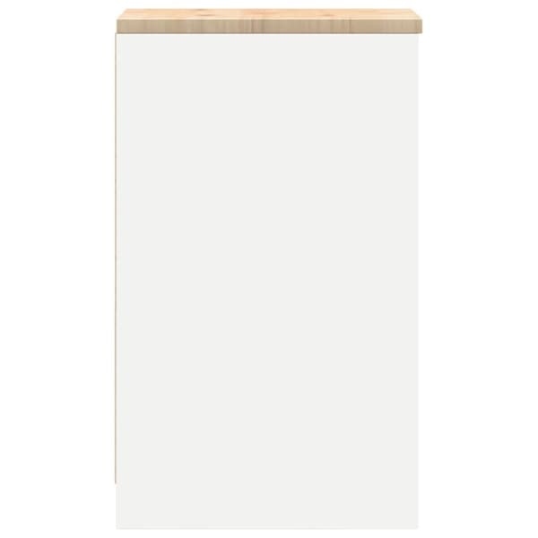 vidaXL Förvaringsskåp för garage vit 30x51x85 cm massivt trä furu